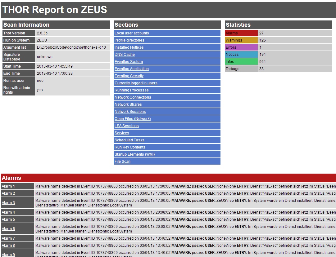 Hackerabwehr Scanner