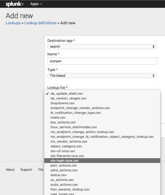 Splunk Threat Intel Integration Lookup Definition